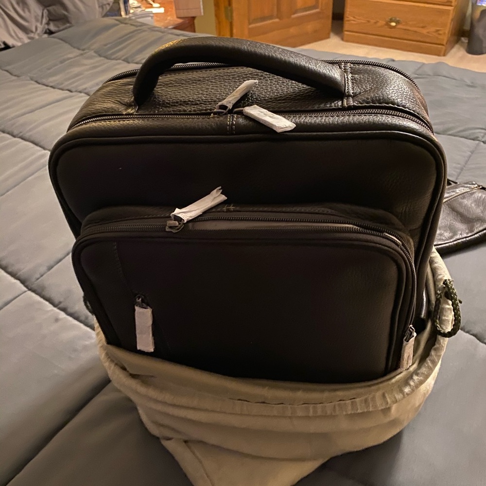 Levenger Bomber Utility Backpack & Hold-All case